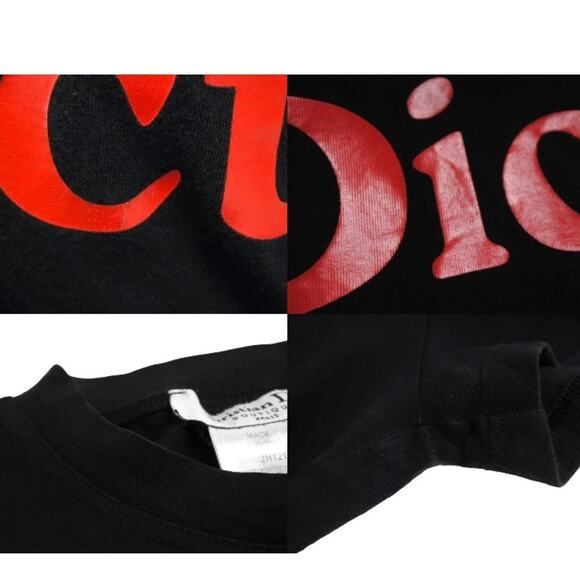 Authentic Christian Dior Dior Addict Galliano Short Sleeve Top Shirt Red Black - Picture 7 of 8